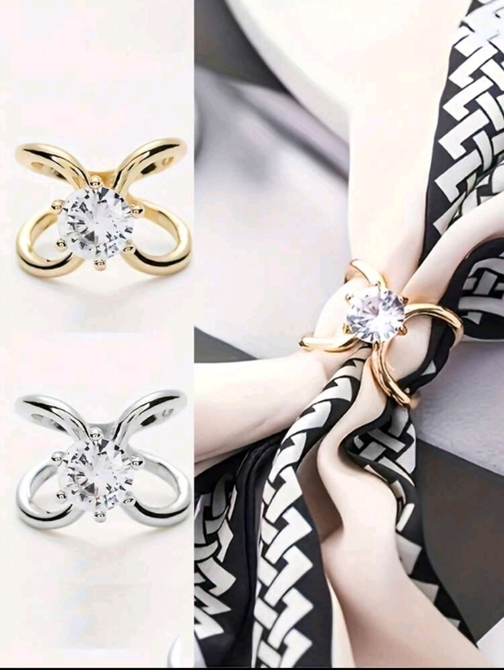 🆕️ SET OF TWO SCARF RING TIE ACCESSORIES